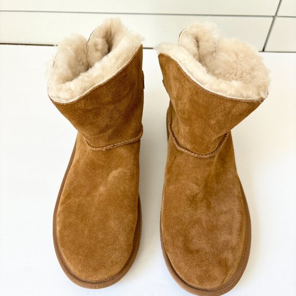 Ugg Kookaburra women's tan boots with strap on back size 7 - Picture 4 of 6